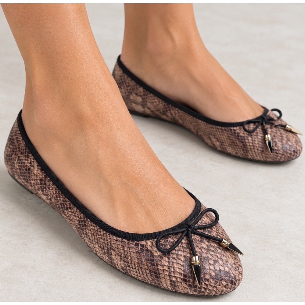 Sam Edelman Circus Ali Snakeskin Ballet Flats Womens 10 Slip On Pointed Toe